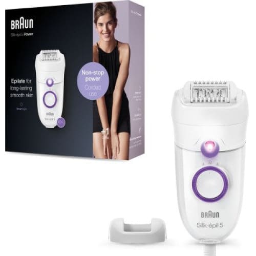 Épilateur Braun Silk Epil 5 Blanc & Violet (SE5 505P) Épilateur Braun Silk Epil 5 Blanc & Violet (SE5 505P)